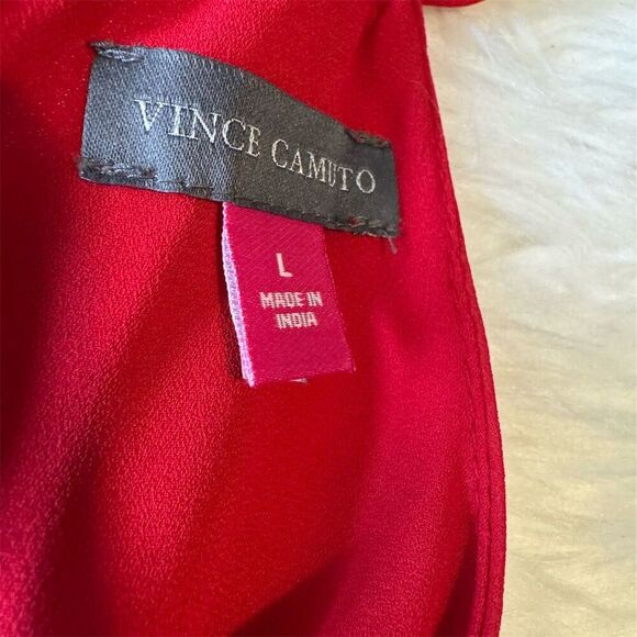 Vince Camuto Women's Halter Neck Wide Leg Jumpsuit Red Size L Party/Cocktail - Picture 10 of 16